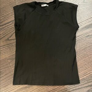 Zara Women's Black short sleeve Tee
